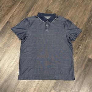 Apt. 9 Heather Navy Polo with Contrast Trim